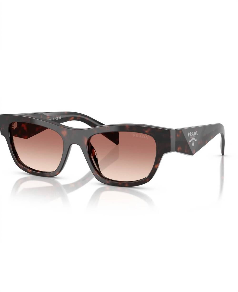NEW PRADA women's pr b09s sunglasses in tortoise/light brown gradient